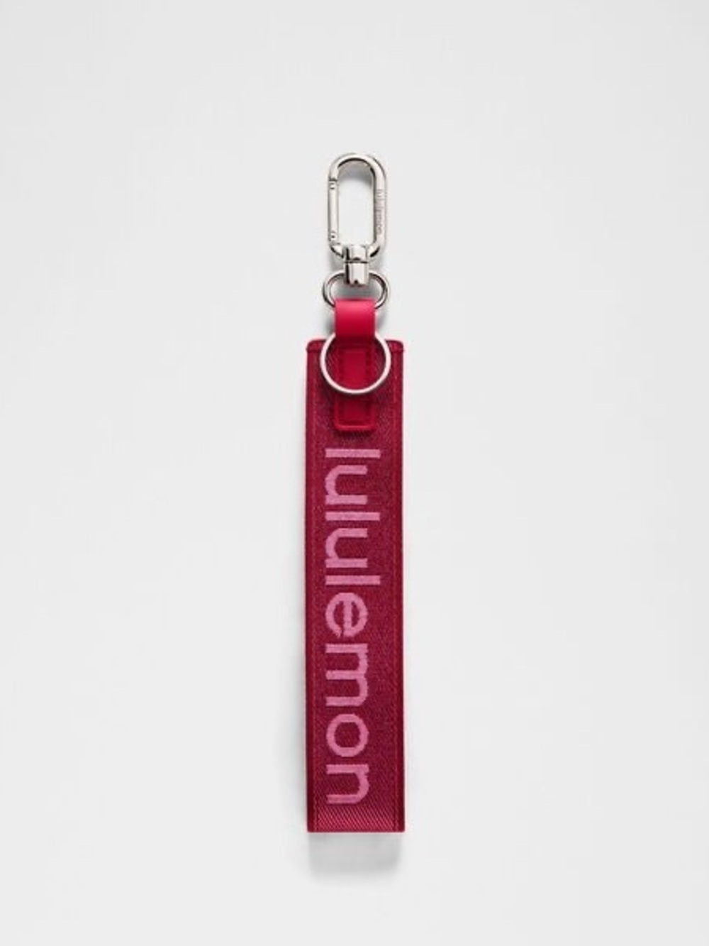 Lululemon Never Lost Keychain Metallic Berry Rumble Pink Red